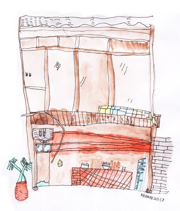 The Small Store#Pen Light Color Painting#