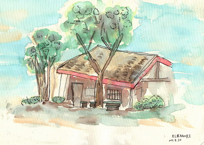 Little House#Pen Light Color Painting#